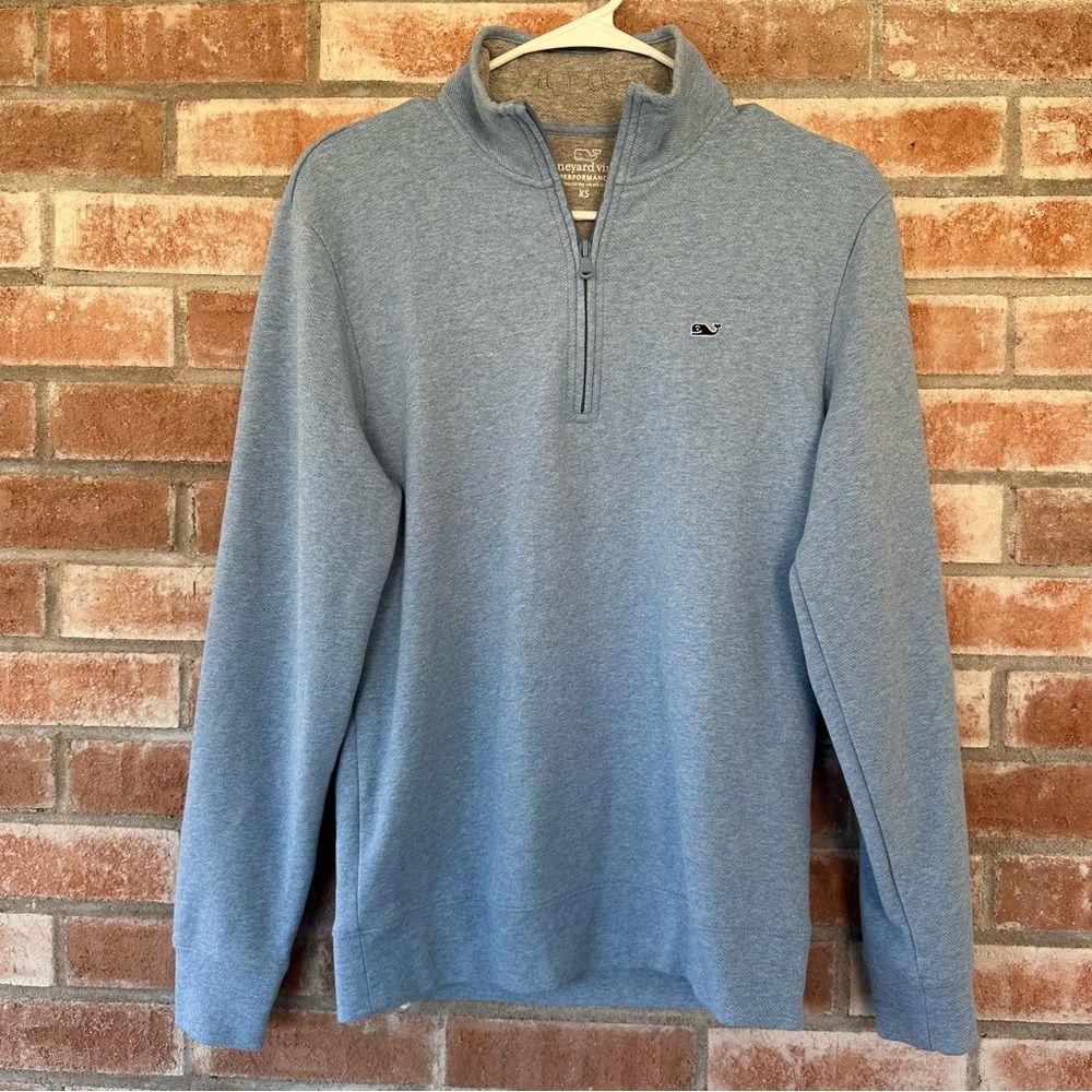 Vineyard Vines Performance Quarter 1/4 Zip Sweatshirt Men’s XS Light Blue Golf